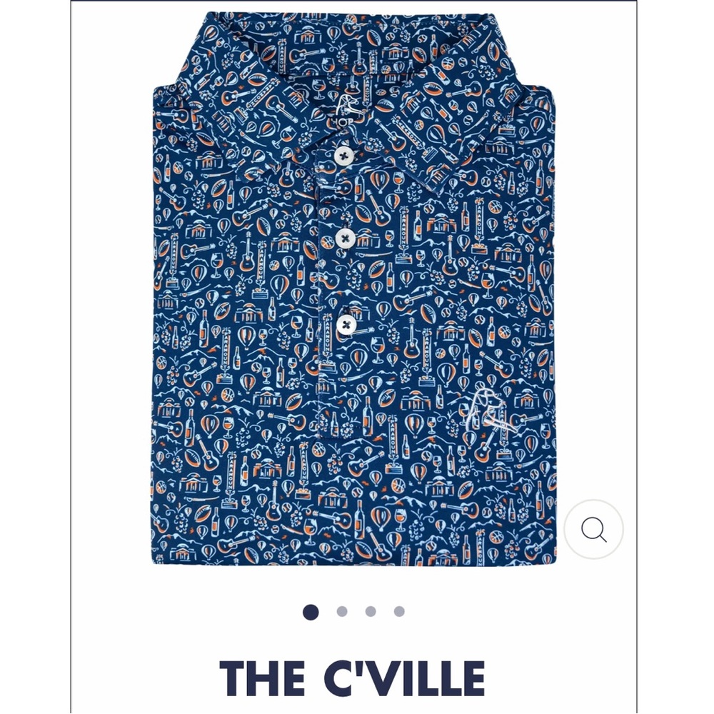 Rhoback - The C’Ville Polo Shirt Sz. L (Like New - Worn Only Once)